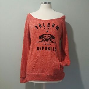 VOLCOM Off Shoulder Sweatshirt
